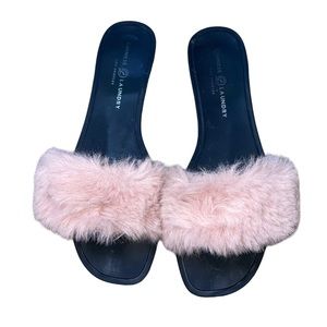 Chinese Laundry Blush Furry Sandals